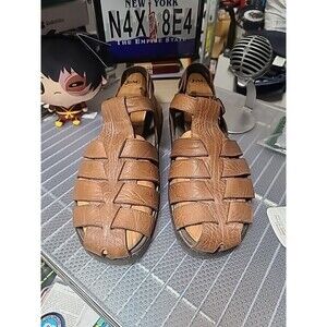 MEPHISTO SAM Desert Brown Leather Fisherman Sandals Men’s Size US 10 EUR 43